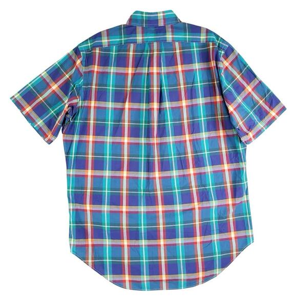 Polo Ralph Lauren Shirt Oxford Button Down Multicolor Plaid SS Size Medium M - Picture 3 of 9